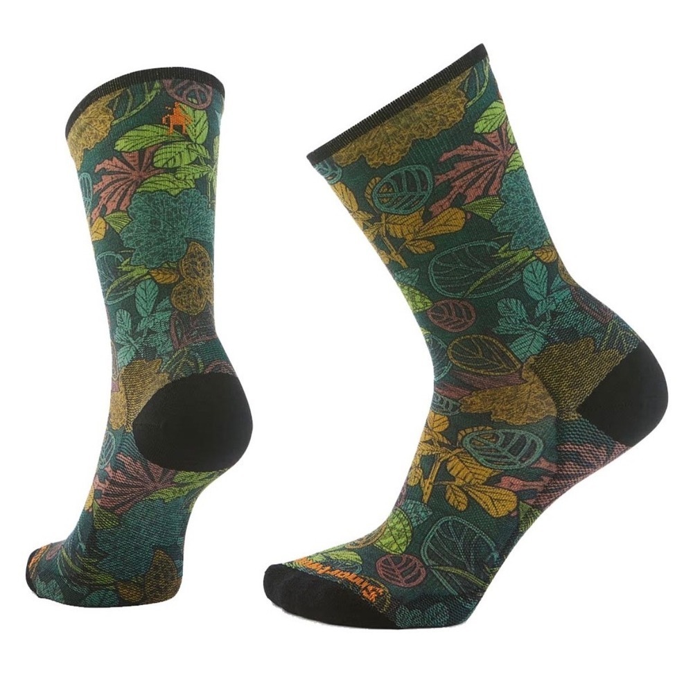 Smartwool Women's Bike Aloha Forest Print Crew Socks – Size Large – New
